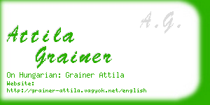 attila grainer business card